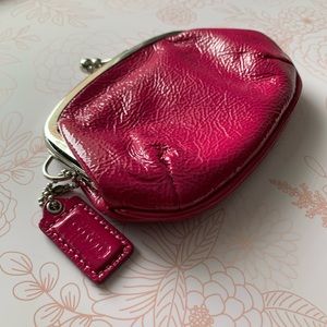 Coach magenta coin purse